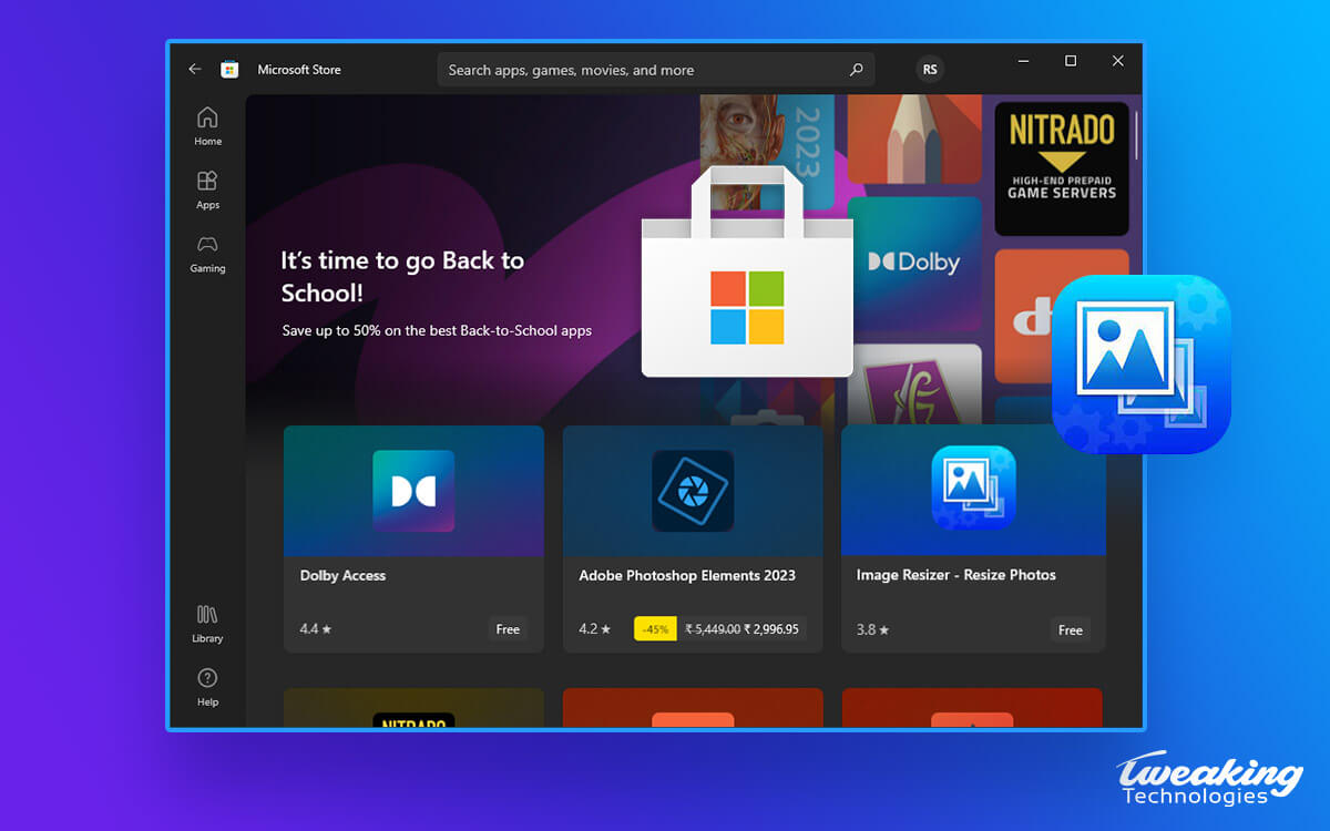 Image Resizer App Featured in Microsoft's Back to School Sale